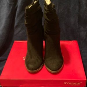 Shoe dazzle Angelica black heeled boots